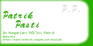 patrik pasti business card